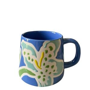 2021 Starbucks Summer Iris florals blue mug